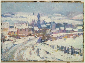 Dorf im Schnee, 1906